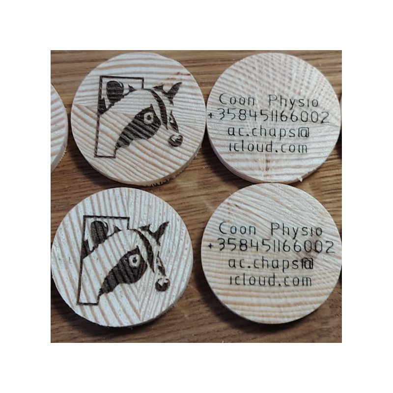 Custom wooden business card - laser