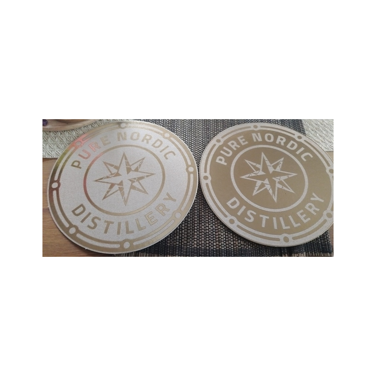 Laser engraved table top board - carton